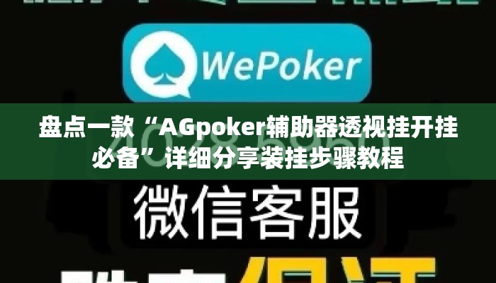 盘点一款“AGpoker辅助器透视挂开挂必备”详细分享装挂步骤教程