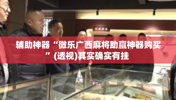 辅助神器“微乐广西麻将助赢神器购买”(透视)其实确实有挂 