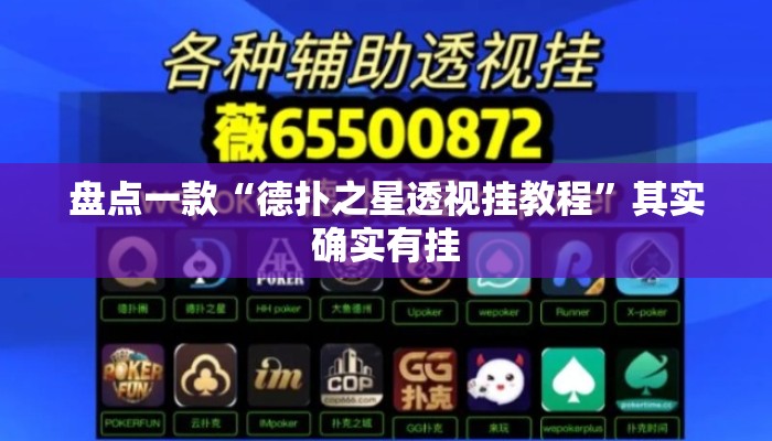 盘点一款“德扑之星透视挂教程	”其实确实有挂