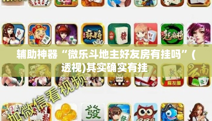 辅助神器“微乐斗地主好友房有挂吗	”(透视)其实确实有挂 