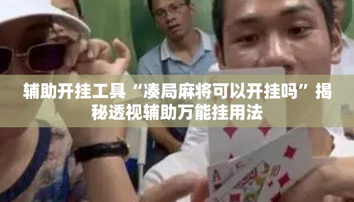 辅助开挂工具“凑局麻将可以开挂吗”揭秘透视辅助万能挂用法