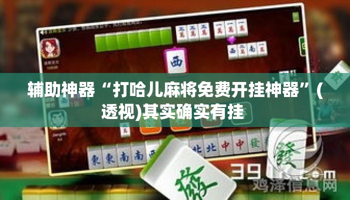 辅助神器“打哈儿麻将免费开挂神器”(透视)其实确实有挂 