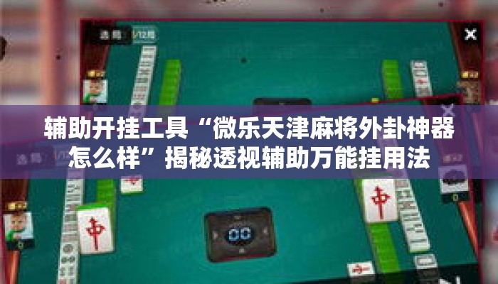 辅助开挂工具“微乐天津麻将外卦神器怎么样	”揭秘透视辅助万能挂用法