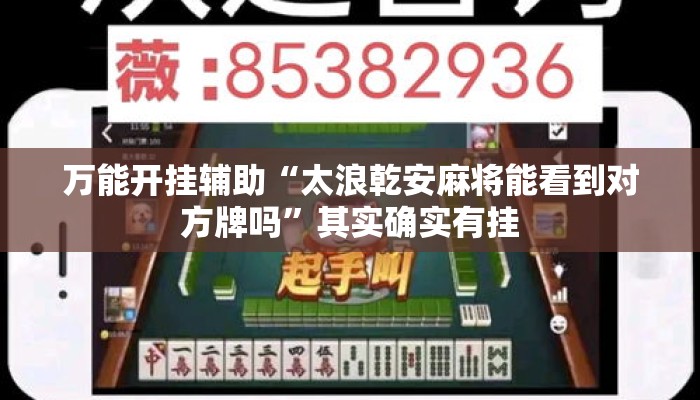 万能开挂辅助“太浪乾安麻将能看到对方牌吗”其实确实有挂
