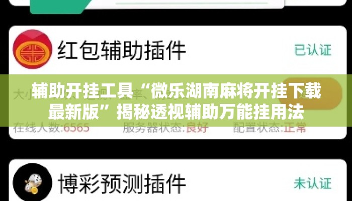 辅助开挂工具“微乐湖南麻将开挂下载最新版”揭秘透视辅助万能挂用法