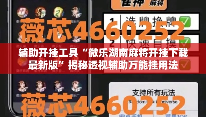 辅助开挂工具“微乐湖南麻将开挂下载最新版”揭秘透视辅助万能挂用法
