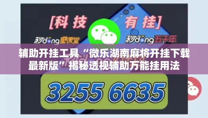 辅助开挂工具“微乐湖南麻将开挂下载最新版	”揭秘透视辅助万能挂用法