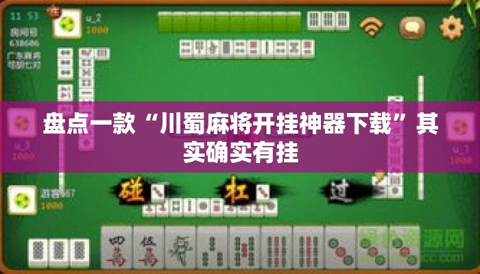 盘点一款“川蜀麻将开挂神器下载”其实确实有挂