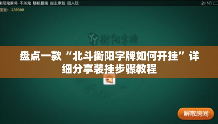 盘点一款“北斗衡阳字牌如何开挂”详细分享装挂步骤教程