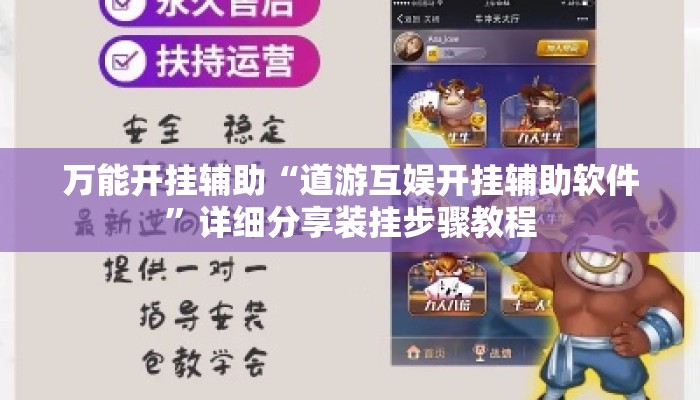 万能开挂辅助“道游互娱开挂辅助软件”详细分享装挂步骤教程