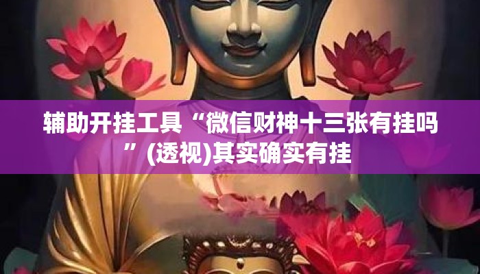 辅助开挂工具“微信财神十三张有挂吗”(透视)其实确实有挂 