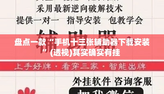 盘点一款“手机十三张辅助器下载安装	”(透视)其实确实有挂 