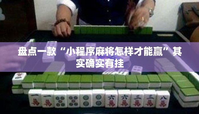盘点一款“小程序麻将怎样才能赢”其实确实有挂