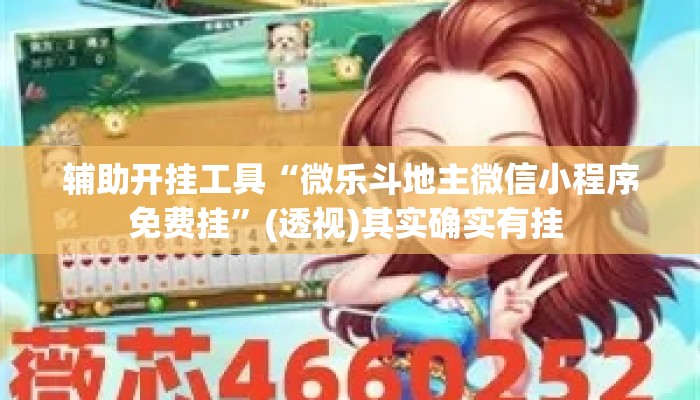 辅助开挂工具“微乐斗地主微信小程序免费挂”(透视)其实确实有挂 