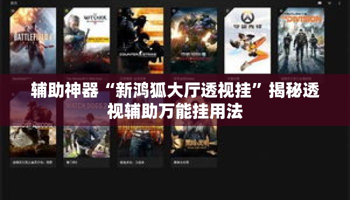 辅助神器“新鸿狐大厅透视挂”揭秘透视辅助万能挂用法