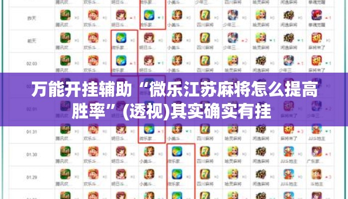 万能开挂辅助“微乐江苏麻将怎么提高胜率	”(透视)其实确实有挂 