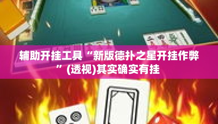 辅助开挂工具“新版德扑之星开挂作弊	”(透视)其实确实有挂 