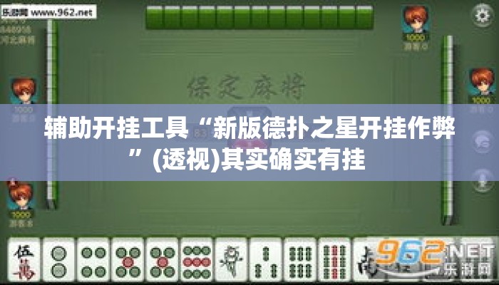 辅助开挂工具“新版德扑之星开挂作弊”(透视)其实确实有挂 