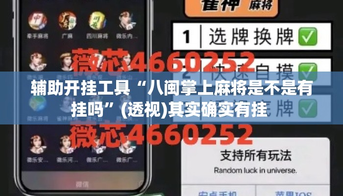 辅助开挂工具“八闽掌上麻将是不是有挂吗”(透视)其实确实有挂 