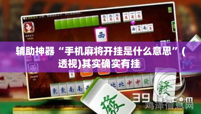 辅助神器“手机麻将开挂是什么意思	”(透视)其实确实有挂 