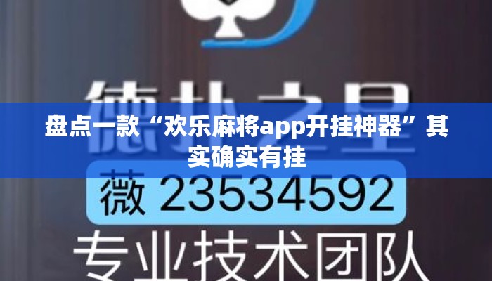 盘点一款“欢乐麻将app开挂神器”其实确实有挂