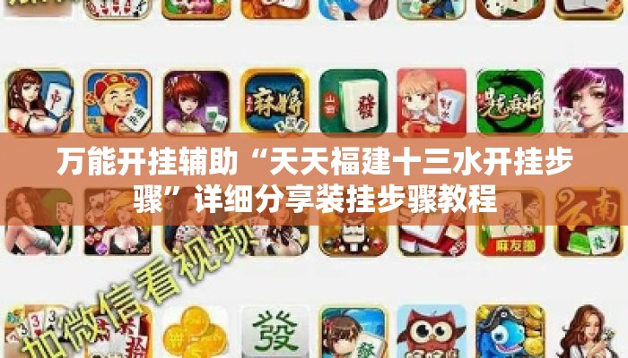 万能开挂辅助“天天福建十三水开挂步骤	”详细分享装挂步骤教程
