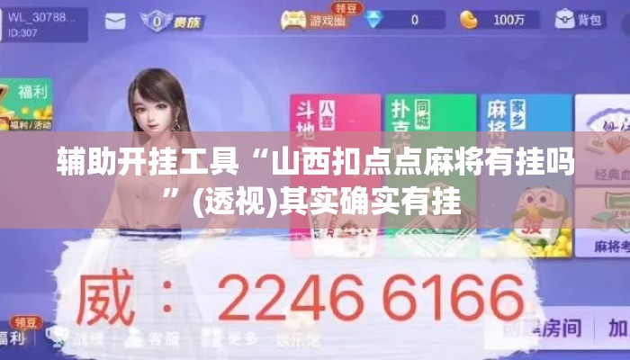 辅助开挂工具“山西扣点点麻将有挂吗”(透视)其实确实有挂 