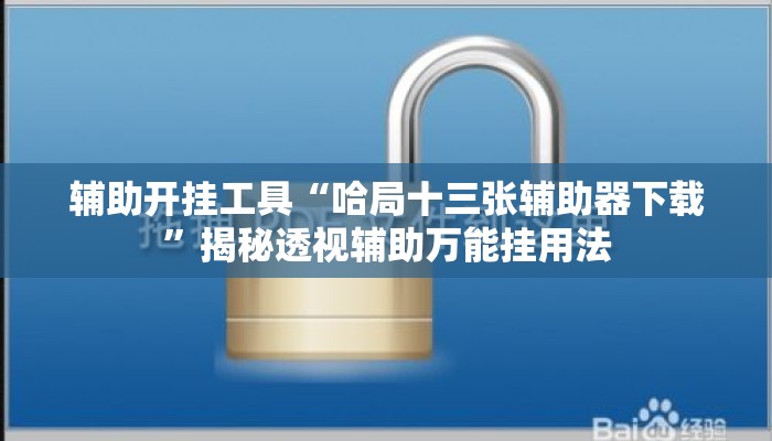 辅助开挂工具“哈局十三张辅助器下载	”揭秘透视辅助万能挂用法