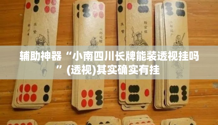 辅助神器“小南四川长牌能装透视挂吗”(透视)其实确实有挂 