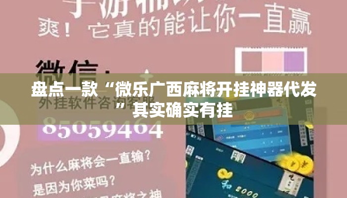 盘点一款“微乐广西麻将开挂神器代发”其实确实有挂