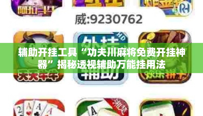 辅助开挂工具“功夫川麻将免费开挂神器	”揭秘透视辅助万能挂用法