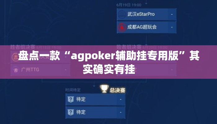 盘点一款“agpoker辅助挂专用版	”其实确实有挂
