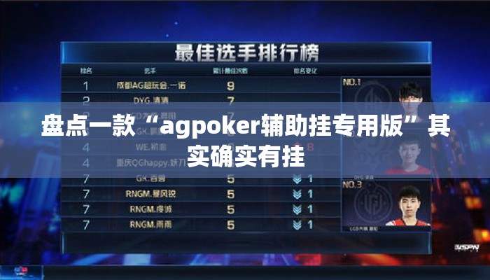 盘点一款“agpoker辅助挂专用版”其实确实有挂