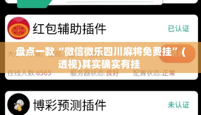 盘点一款“微信微乐四川麻将免费挂	”(透视)其实确实有挂 