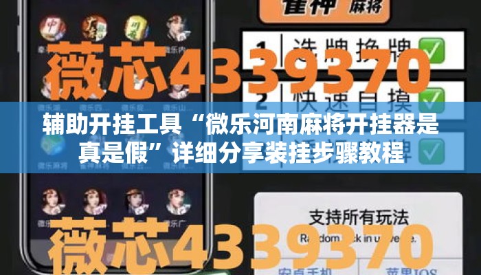 辅助开挂工具“微乐河南麻将开挂器是真是假”详细分享装挂步骤教程