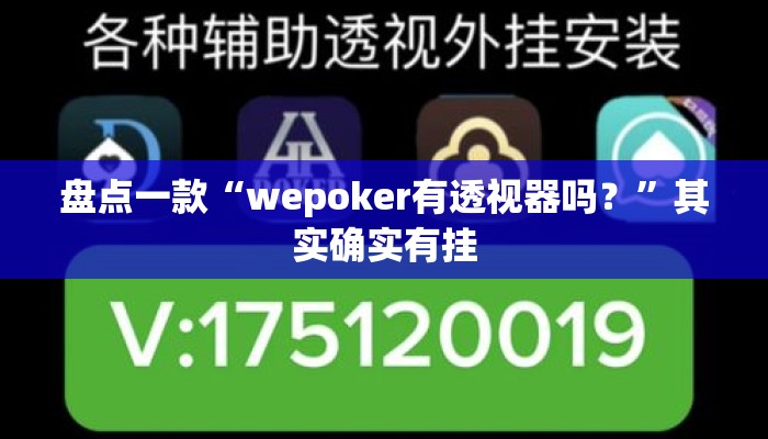 盘点一款“wepoker有透视器吗？”其实确实有挂
