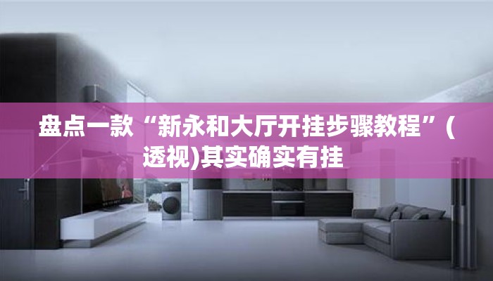 盘点一款“新永和大厅开挂步骤教程	”(透视)其实确实有挂 