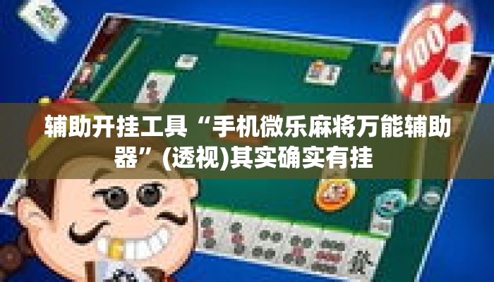 辅助开挂工具“手机微乐麻将万能辅助器	”(透视)其实确实有挂 