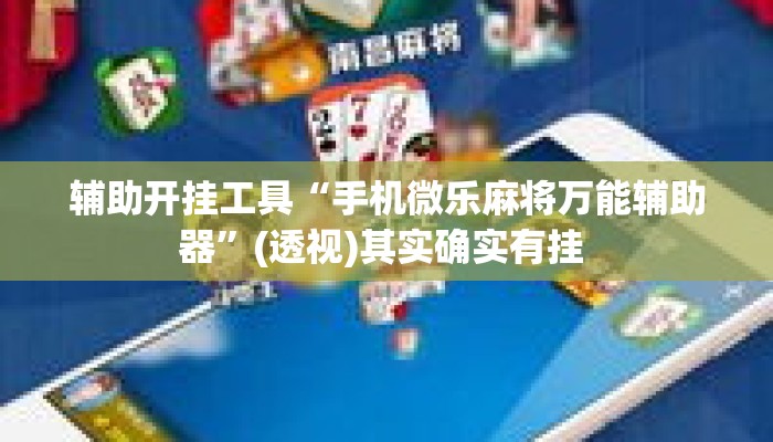 辅助开挂工具“手机微乐麻将万能辅助器”(透视)其实确实有挂 