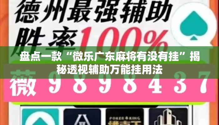 盘点一款“微乐广东麻将有没有挂	”揭秘透视辅助万能挂用法