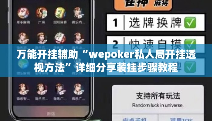 万能开挂辅助“wepoker私人局开挂透视方法”详细分享装挂步骤教程