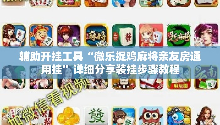 辅助开挂工具“微乐捉鸡麻将亲友房通用挂”详细分享装挂步骤教程