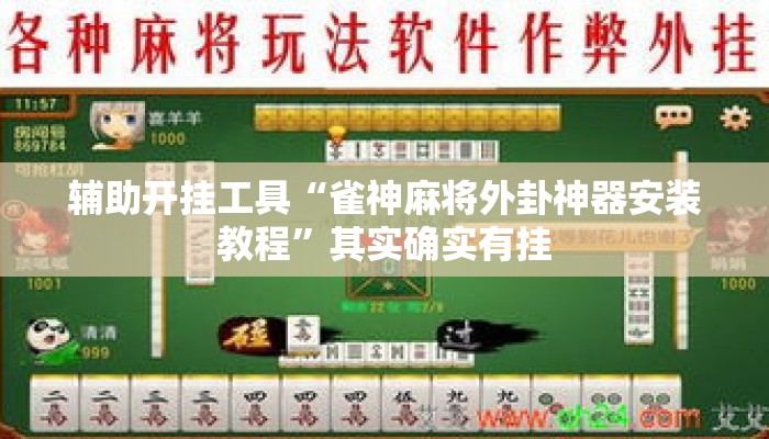 辅助开挂工具“雀神麻将外卦神器安装教程”其实确实有挂