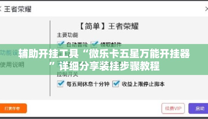 辅助开挂工具“微乐卡五星万能开挂器”详细分享装挂步骤教程