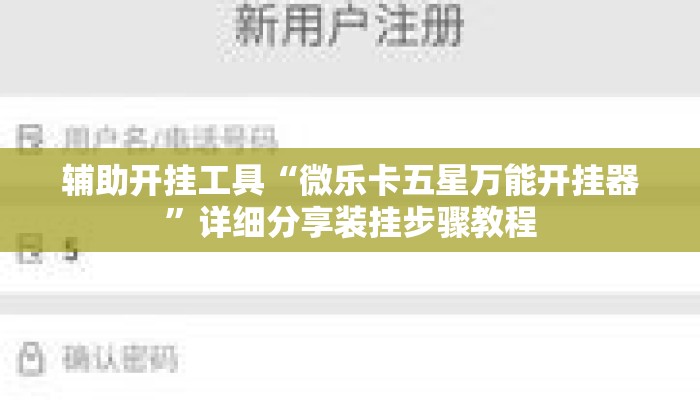 辅助开挂工具“微乐卡五星万能开挂器”详细分享装挂步骤教程