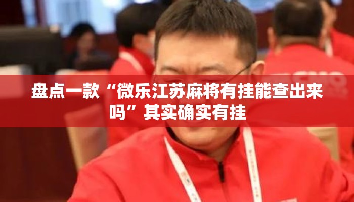 盘点一款“微乐江苏麻将有挂能查出来吗	”其实确实有挂