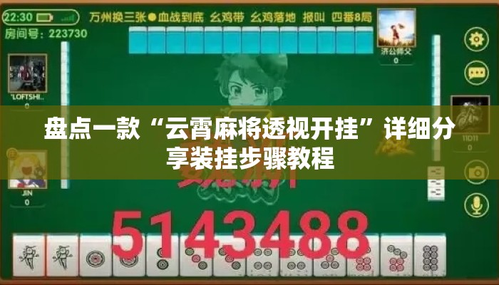 盘点一款“云霄麻将透视开挂	”详细分享装挂步骤教程