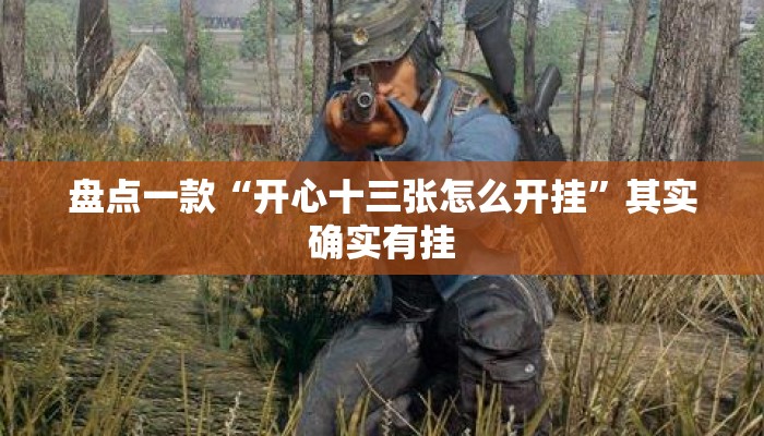 盘点一款“开心十三张怎么开挂”其实确实有挂