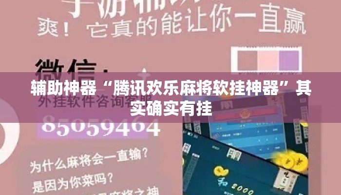 辅助神器“腾讯欢乐麻将软挂神器”其实确实有挂