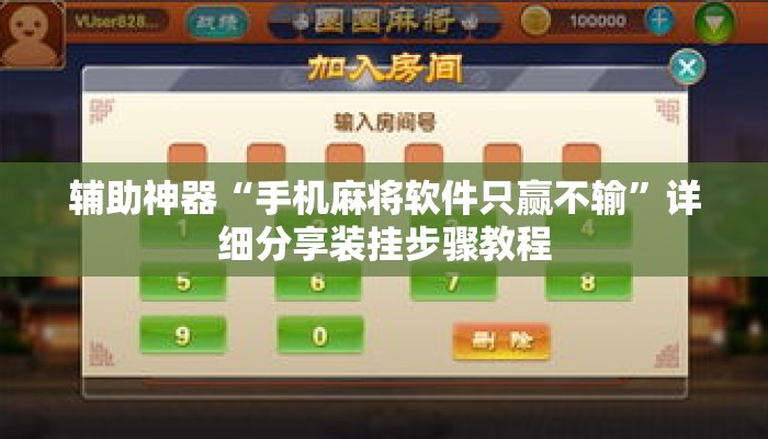 辅助神器“手机麻将软件只赢不输	”详细分享装挂步骤教程